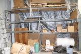 2 sections of industrial metal shelves