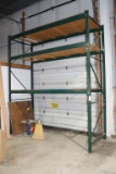 1 section of industrial metal shelving