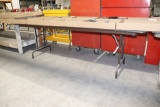 8' wooden folding table