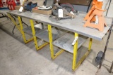 metal work table with stainless steel top