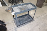 two tier metal cart