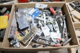 assortment of grinder keys, Dremel parts, and misc. tools/ hardware