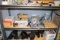 assortment of parts on shelf