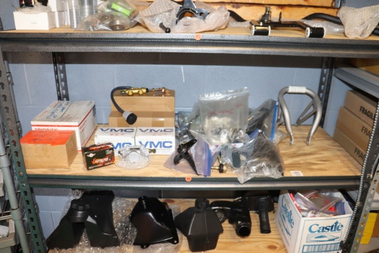 assortment of parts on shelf