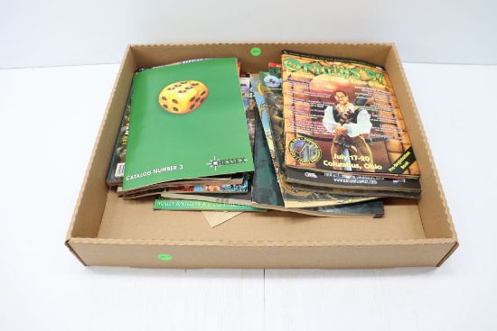 Assorted fantasy magazines and catalogs