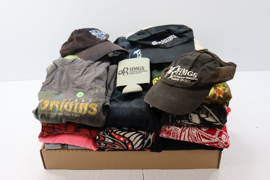 Printed t-shirts and hats