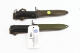 (2) M6 bayonet knives