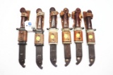 (6) Romanian bayonet knives