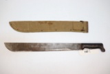 WWII Garza Short Machete w/ Scabbard
