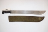 WWII Martindale Machete w/ Scabbard