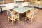 Single Pedestal Table w/ 4 Chairs (pool bar)