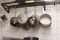 7 Metal Pots & 3 Metal Strainers (kitchen)