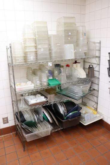 Metal Rack with Contents (kitchen)