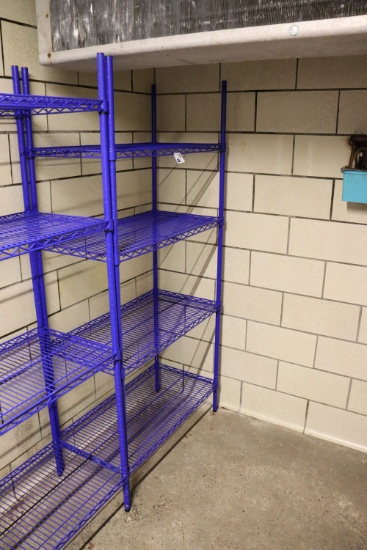 Blue Shelving Unit, 4 Shelves (kitchen)