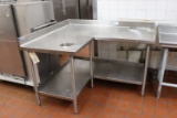 NSF Corner Stainless Steel Worktable (kitchen)