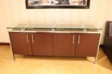 Glass Topped Credenza (main hallway)