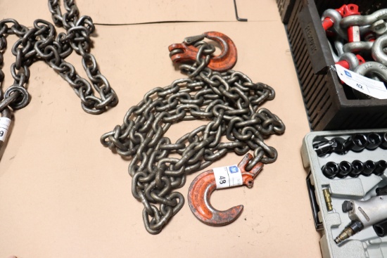 Industrial chain with hook