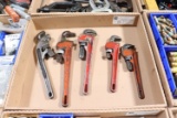 Assortment of pipe wrenches