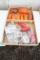 2 LED tail lights and assortment of light covers orange and light covers