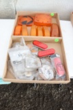 2 LED tail lights and assortment of light covers orange and light covers