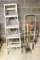 ladder, yards tools and dolly (basement)