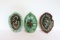 (3) Majolica Leaf plates (upstairs)
