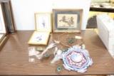 Assortment of Pictures , Jewelry, and Dream catcher (basement)