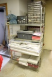 Tools, Cornice Board, & misc. with metal shelf