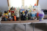 Assortment of  De Icer, oils, and car fluids (garage)
