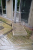 Wrought Iron Lounger with wheels