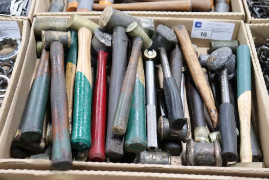 Assortment of brass faced mallets