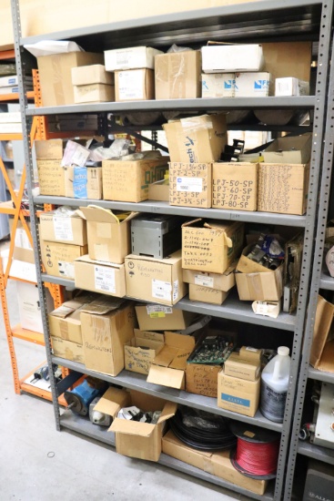 Assortment of machine tool wiring, AB panelview, Superbolt - large cylinder, fuses, & misc.