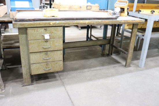 Work table w/ 4 drawers