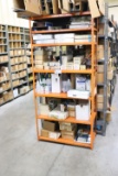 Assortment of slotted wiring duct, sanding belts,