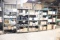 shelving with parts and components