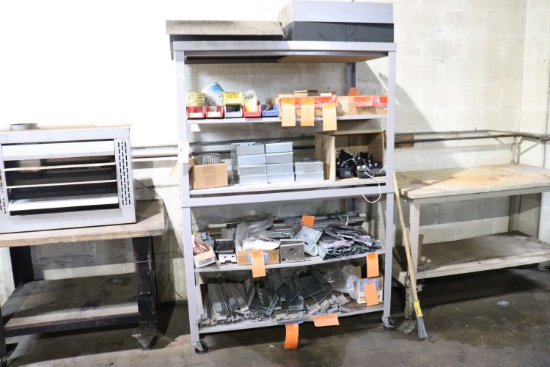 Metal shelving cart