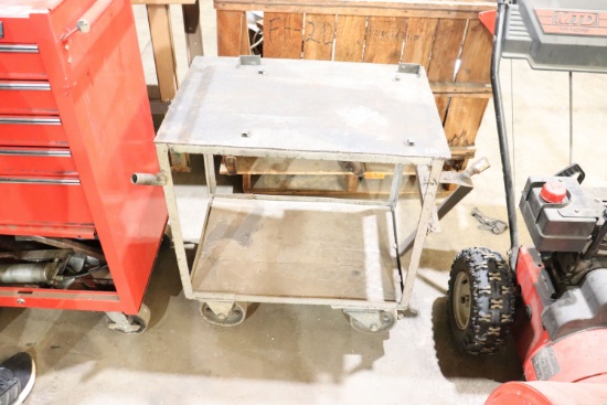 industrial table with casters