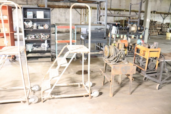 industrial ladder with casters