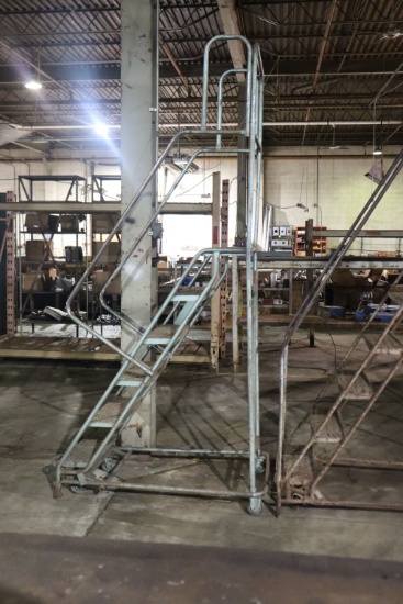 industrial ladder with casters