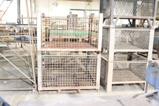 (2) stackable parts baskets