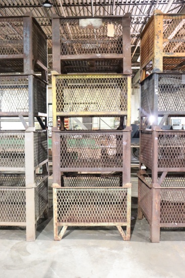 (4) stackable parts baskets