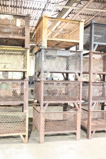 (4) stackable parts baskets