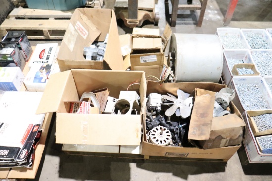 Assortment of fan boxes & misc.