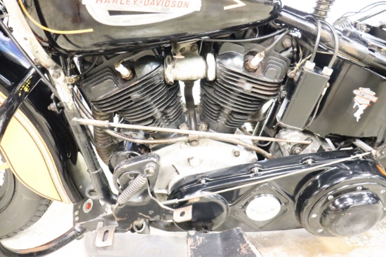 Close-up of the Knucklehead engine from the Rick Yerick Collection Auction