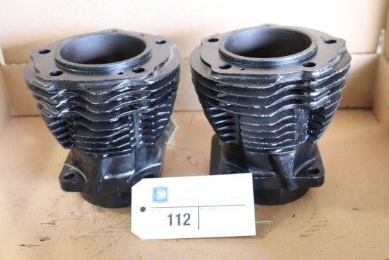 Pair of Harley Davidson Panhead Engine Cylinders