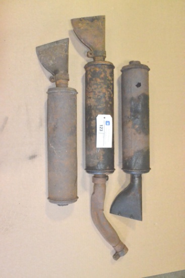 (3) Harley Davidson Servi Car Mufflers