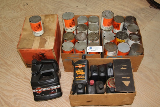 Harely Davidson Empty Oil Containers - empty