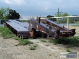 34FT X 101IN LOWBOY TRI-AXLE TRAILER...3 AXLE KNOCK OFF NECK OILFIELD TRAILER; 8 FT WIDE, 36 FT LONG