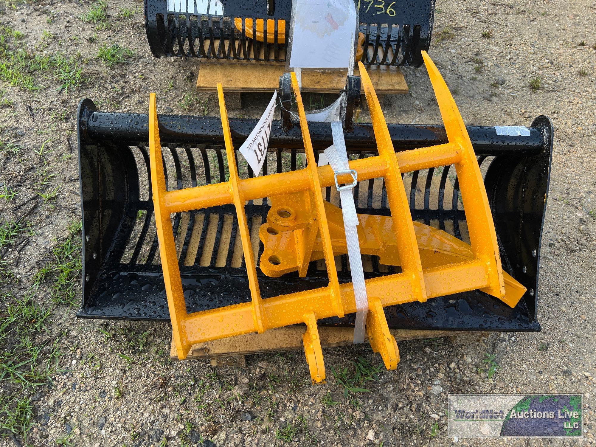 SET OF NEW/UNUSED MIVA MINI-EXCAVATOR ATTACHMENTS | Proxibid