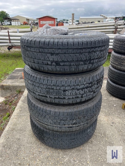 LOT OF (4) BRIDGESTONE 275/65R18 TIRES & TOYOTA WHEELS